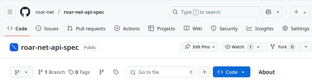 Screen grab of GitHub repository